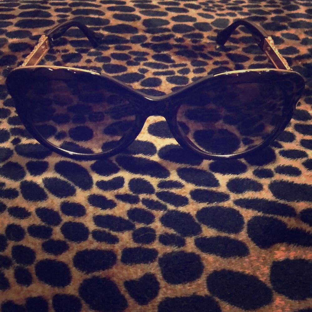 Oversized Black Sunglasses NWOT